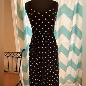 Black and white polka dot dress
